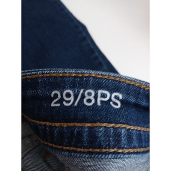 Ana Distressed Whiskered Thick Stitched Bootcut Jeans Size 29/8PS - Picture 8 of 9